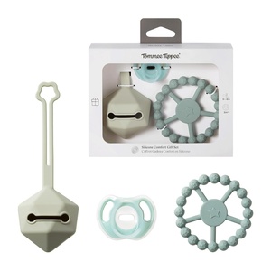 image:imageTommee Tippee Silicone Comfort Gift Set UltraLight Pacifier 06m Carry Case Hold 2 Pacifiers Teething Ring 3m06 Month Pack of 3